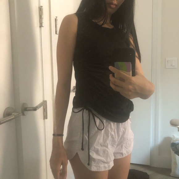 Athleta black tank with side string - Picture 2 of 9